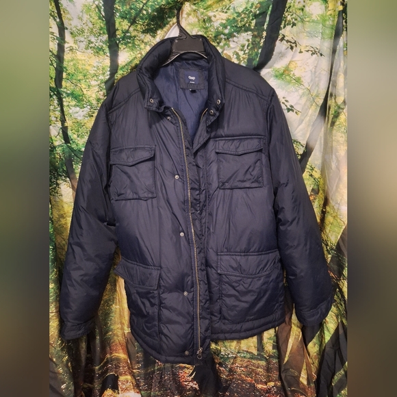 Navyblue four pocket GAP puffy jacket - Picture 9 of 9